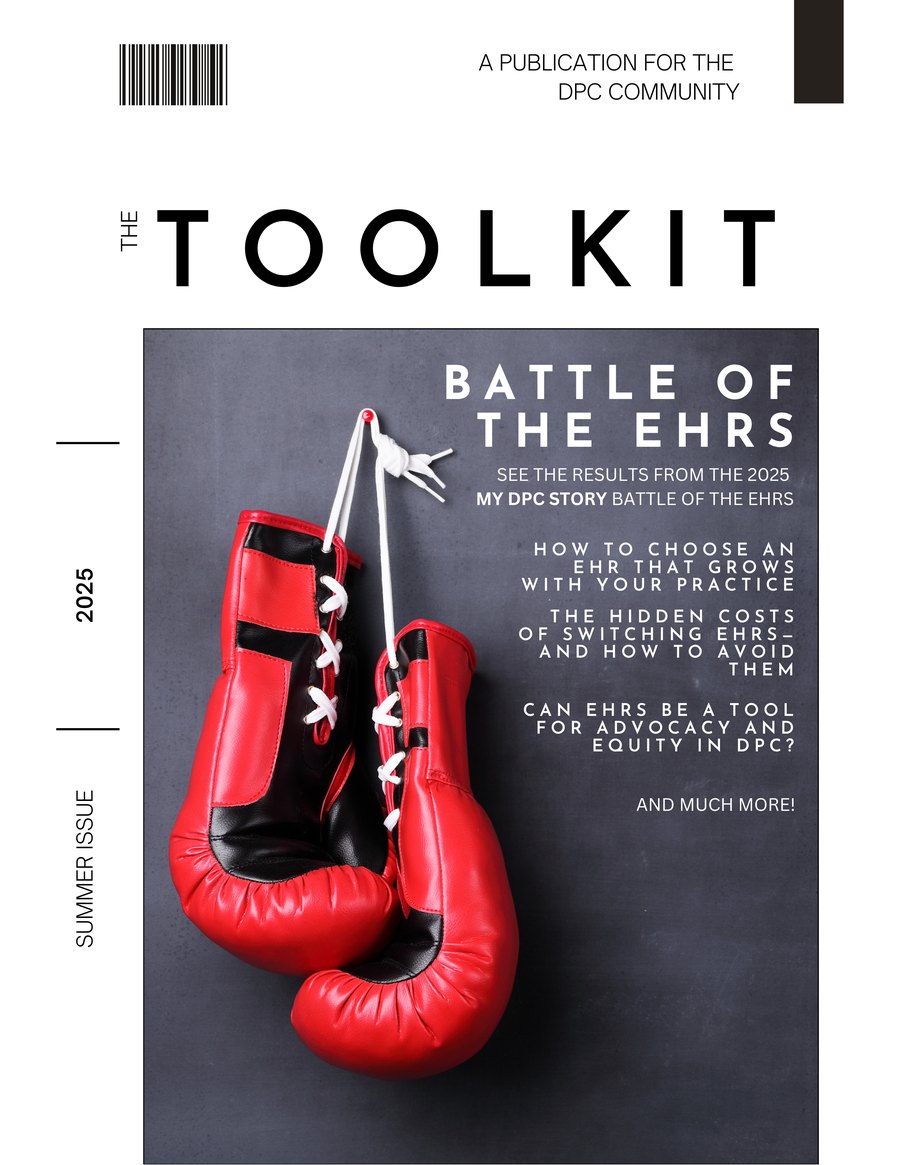 Cover of The Toolkit Summer 2025 issue, Battle of the EHRs